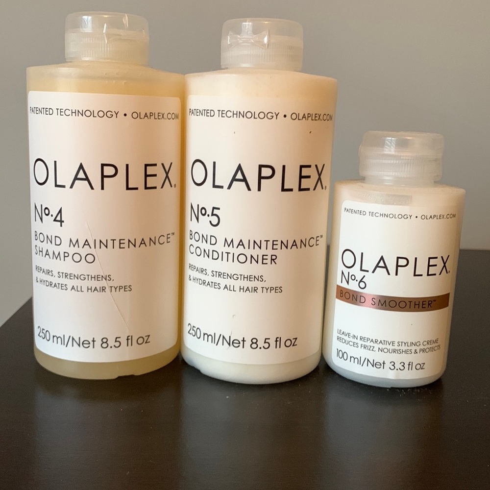Olaplex shampoo, conditioner and bond smoother